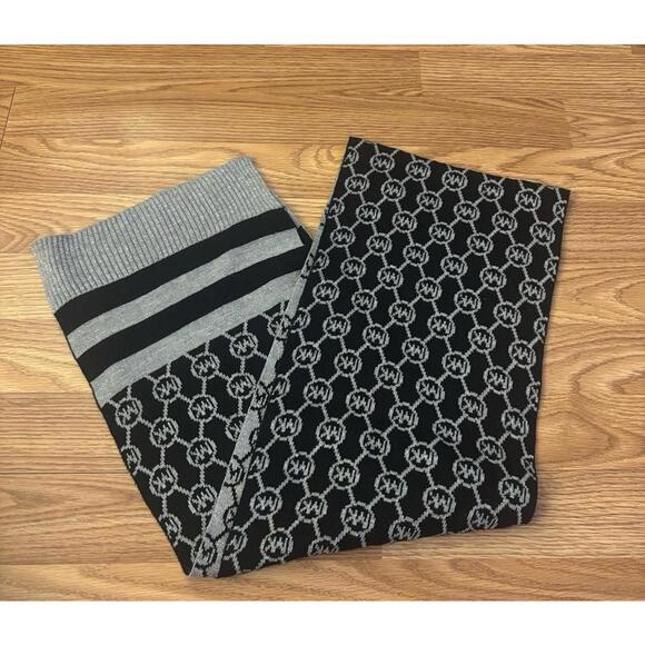 MICHAEL Michael Kors Accessories - Michael Kors Black & Silver Winter Scarf